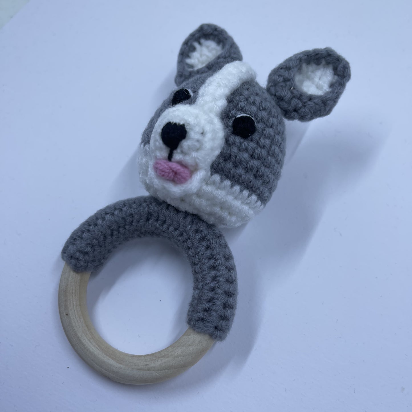 Baby dog teething ring