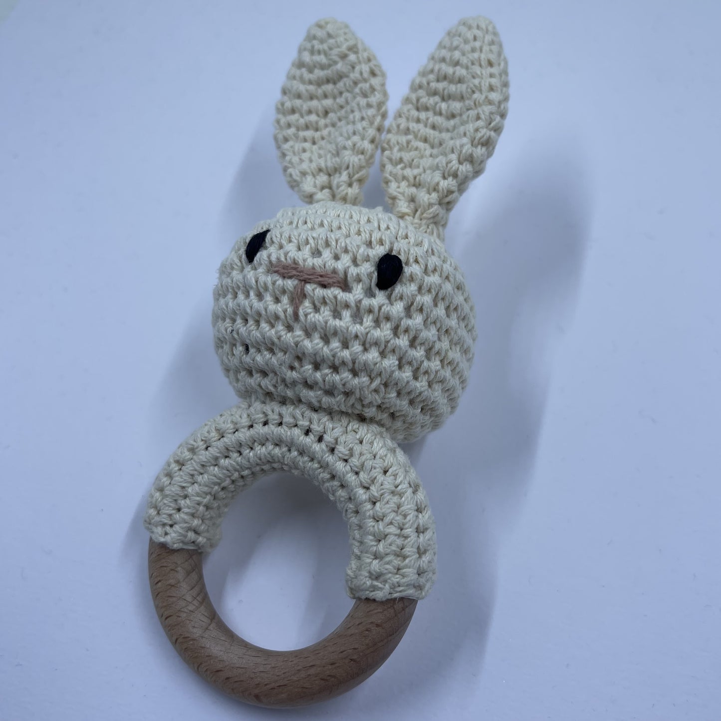 Baby bunny teething ring