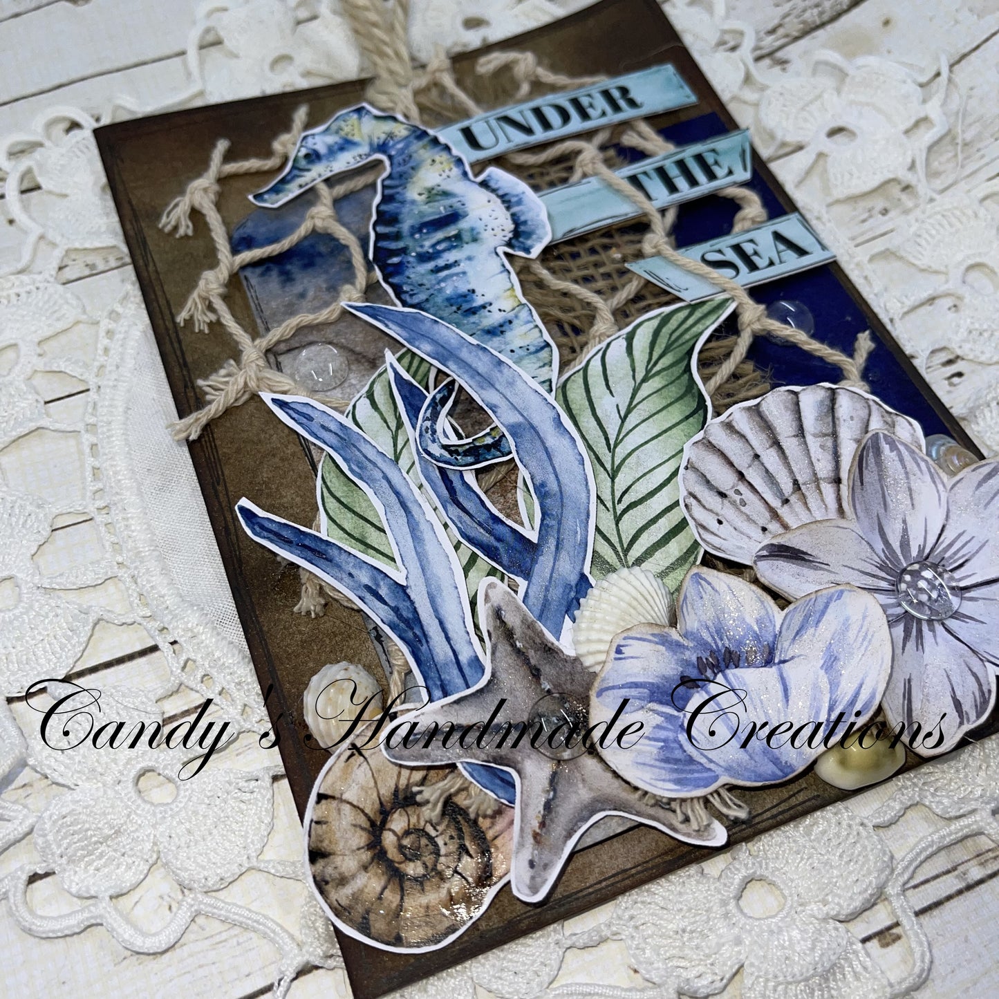 Handmade cards Under the Sea greeting card