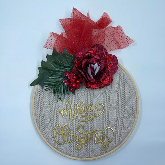 Merry Christmas hoop decoration