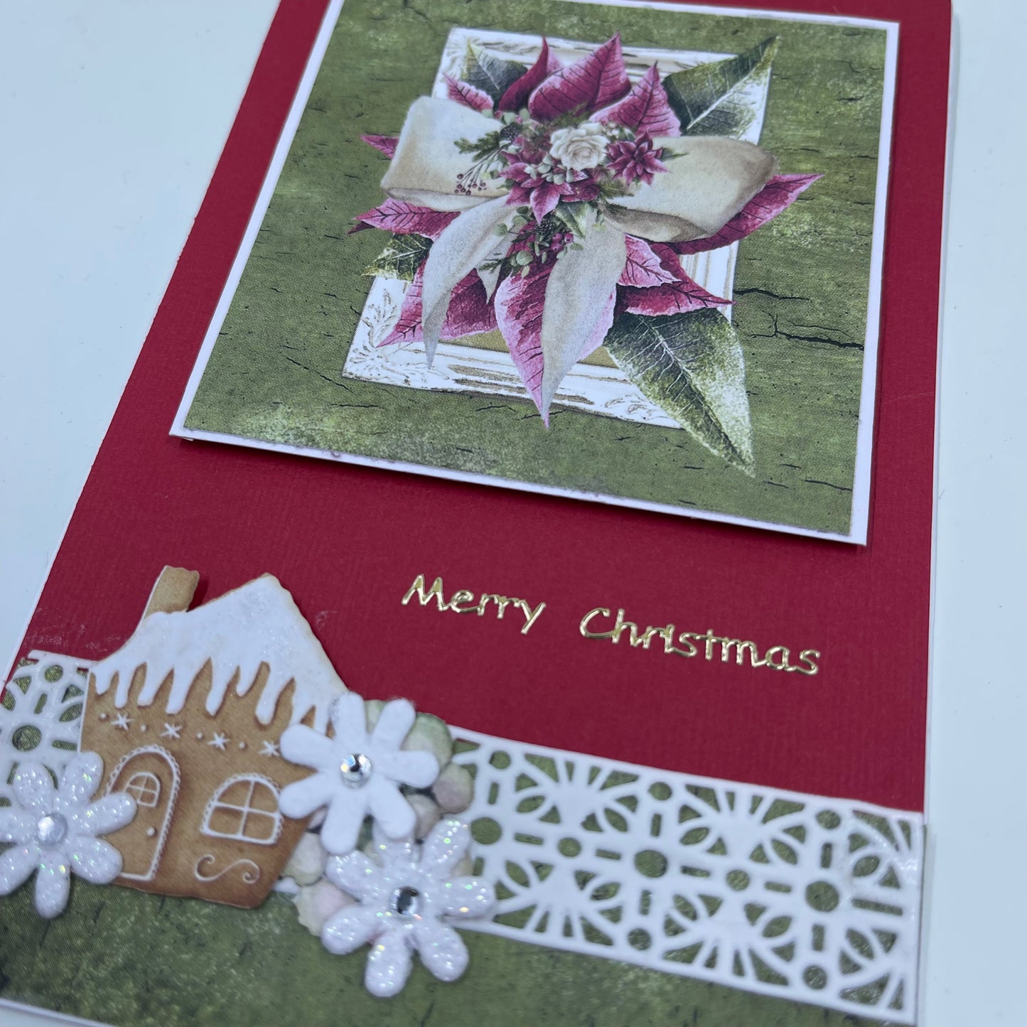 Handmade christmas card Merry Christmas